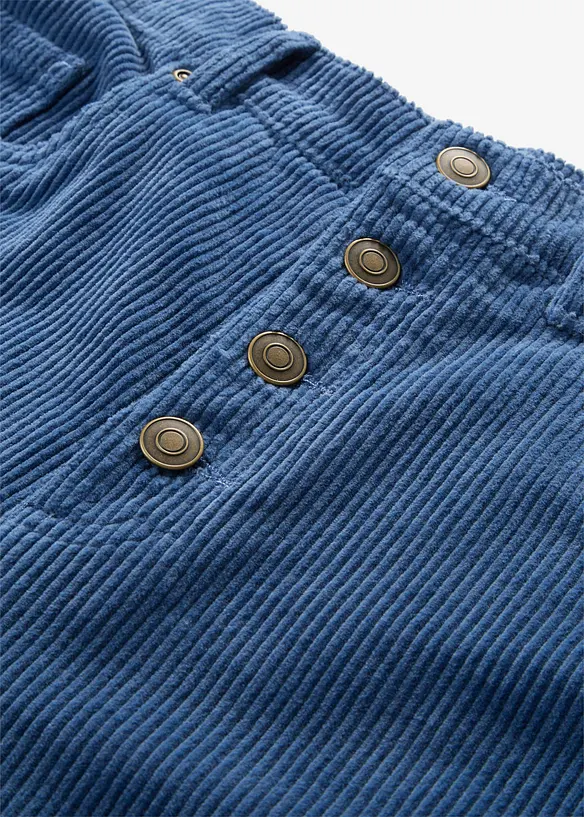 Pantaloni in velluto a coste di misto cotone, vita alta, bonprix