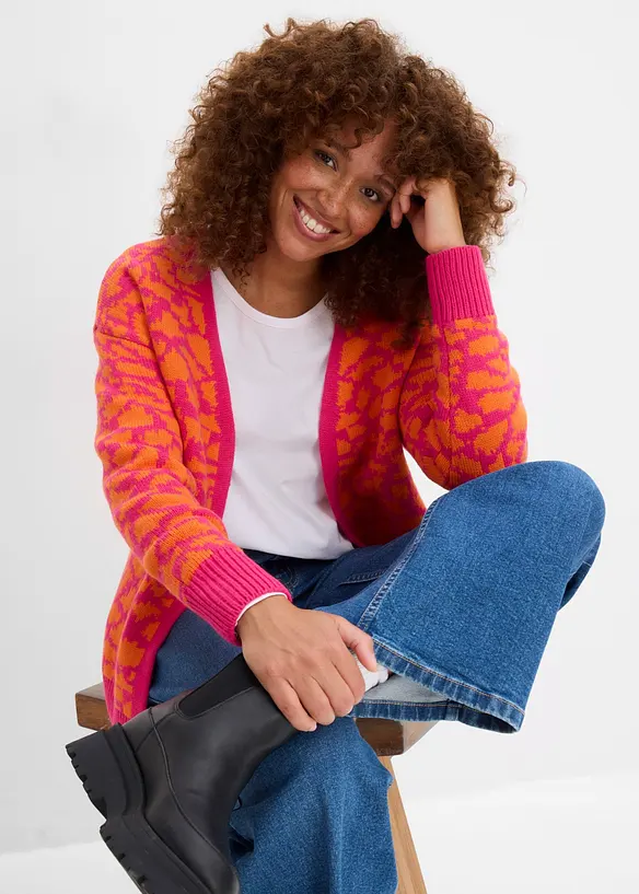 Cardigan ampio in maglia grossa, bonprix