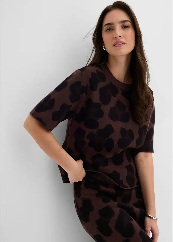 Maglione con motivo a jacquard, bonprix