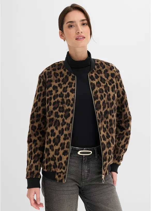 Bomber in simil lana, bonprix