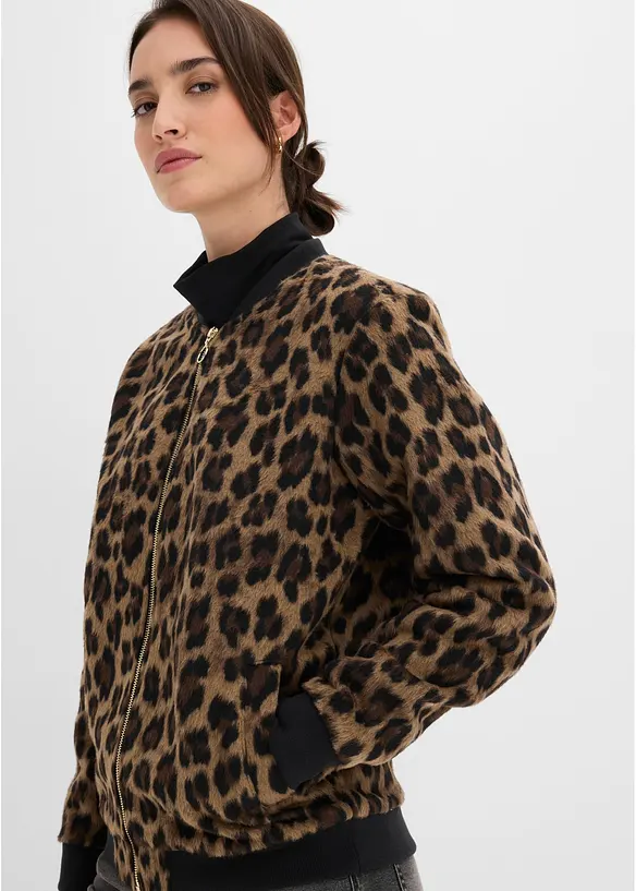 Bomber in simil lana, bonprix