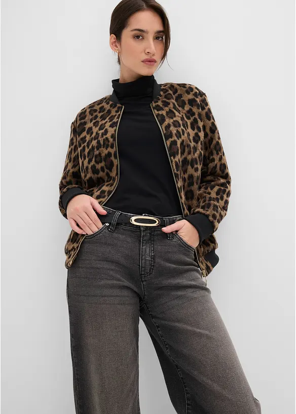 Bomber in simil lana, bonprix