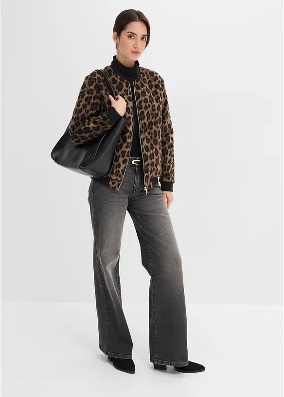 Bomber in simil lana, bonprix