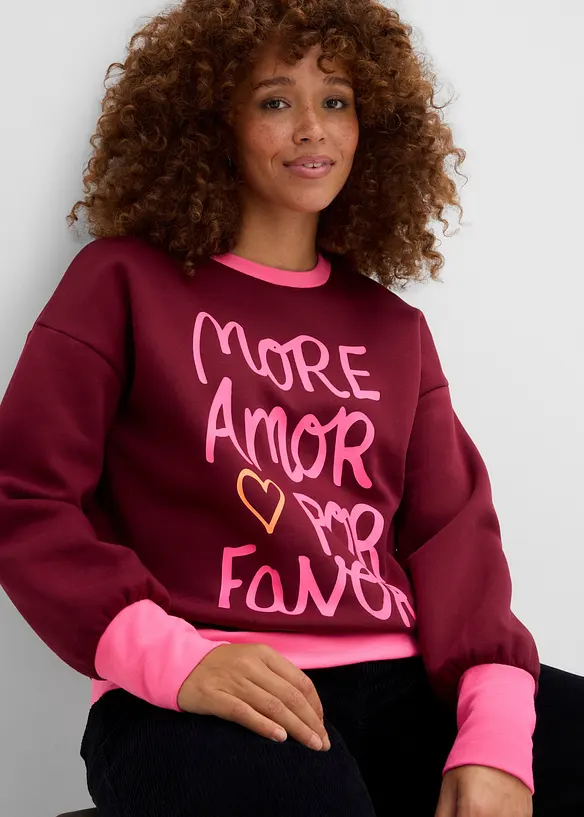 Felpa in misto cotone, bonprix