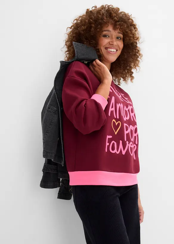 Felpa in misto cotone, bonprix