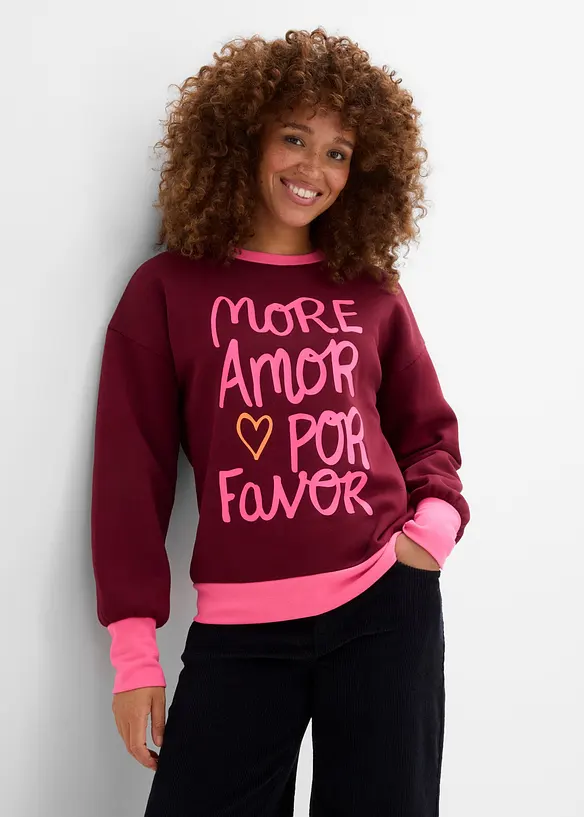 Felpa in misto cotone, bonprix