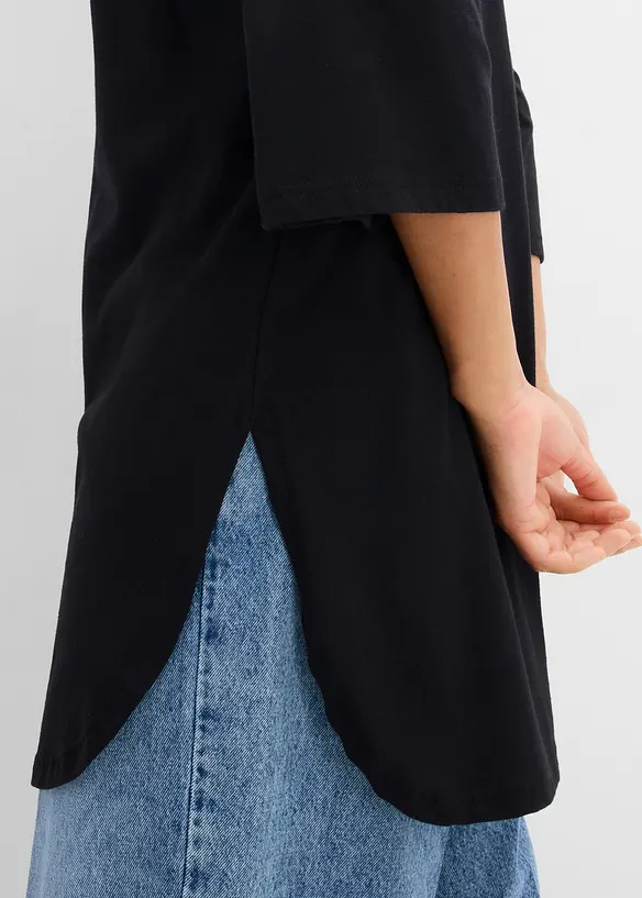 Maglia lunga oversize in puro cotone biologico, bonprix