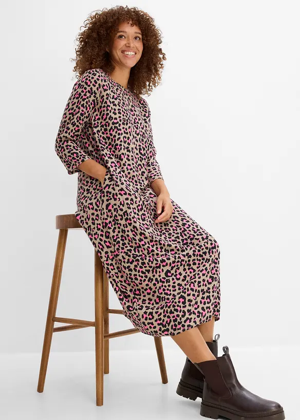 Abito midi in viscosa fluida, bonprix