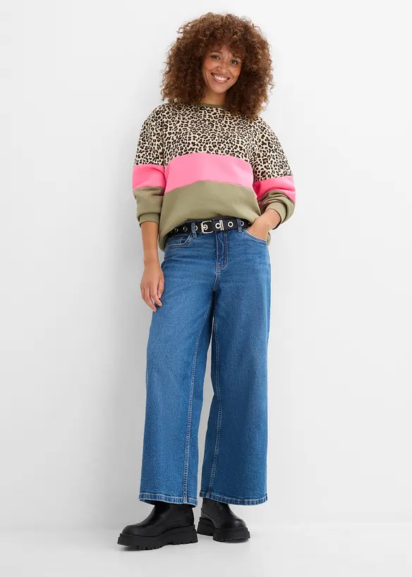 Felpa in misto cotone, bonprix