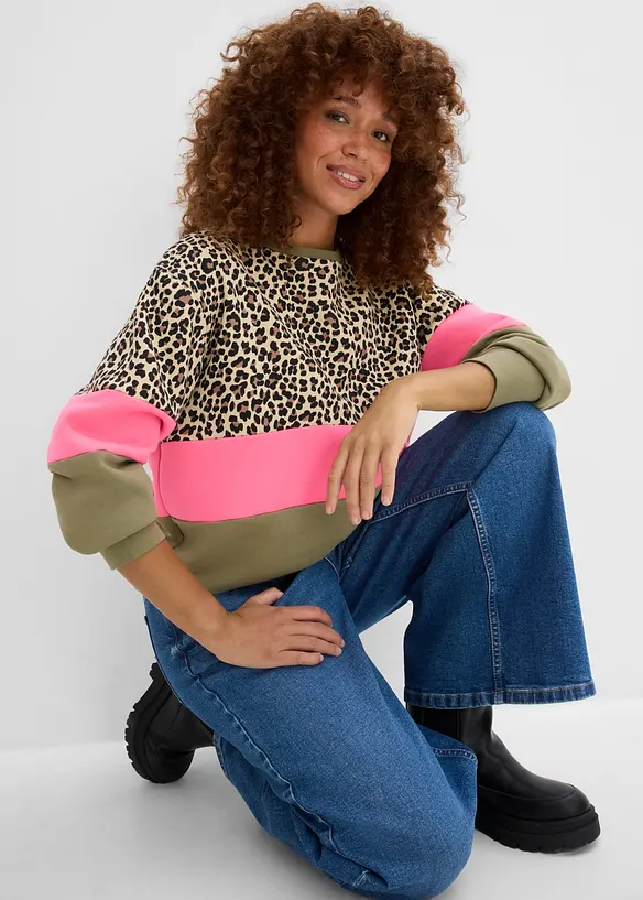 Felpa in misto cotone, bonprix