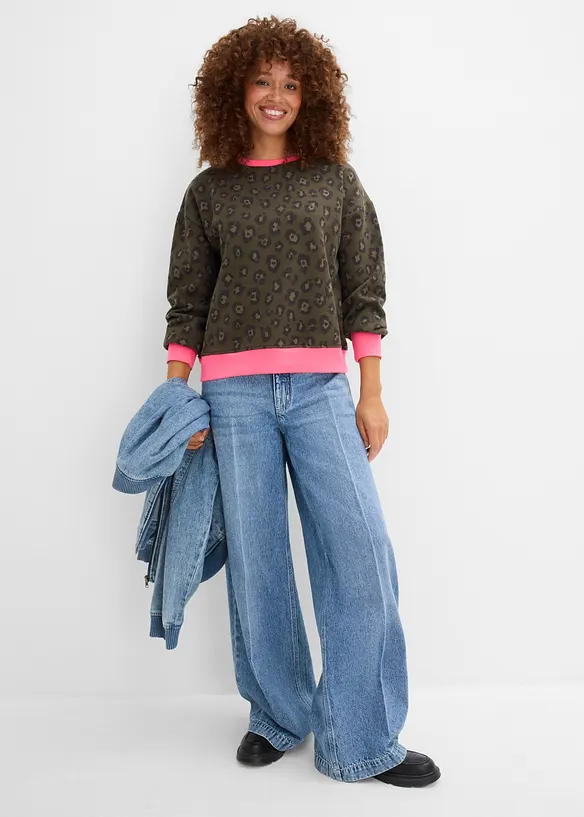 Felpa in misto cotone, bonprix