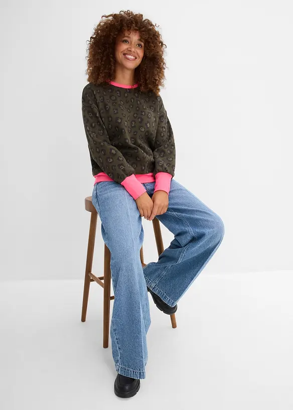 Felpa in misto cotone, bonprix