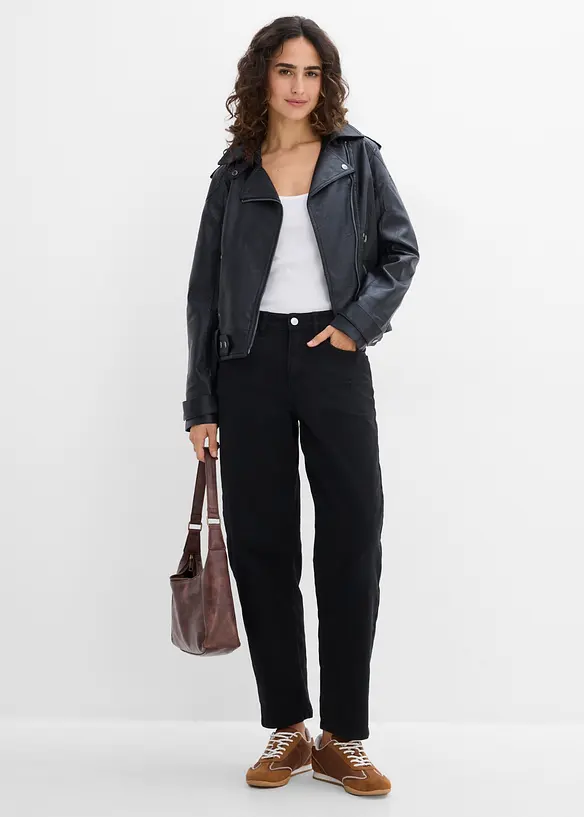 Pantaloni barrel in misto cotone, bonprix