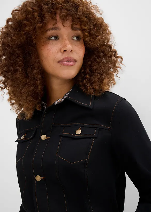 Tuta in twill di misto cotone con elastico in vita, bonprix