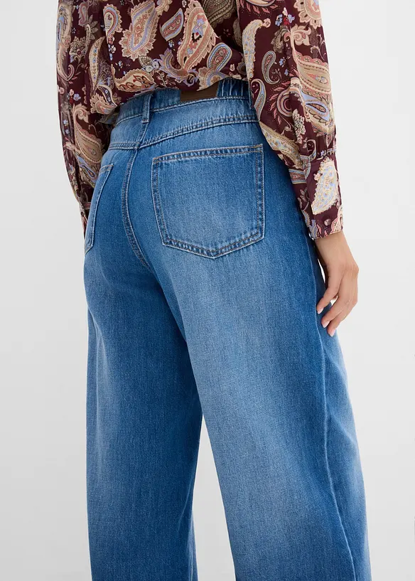 Jeans wide leg, vita alta, bonprix