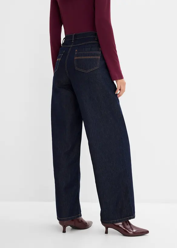 Jeans wide leg, vita alta, bonprix