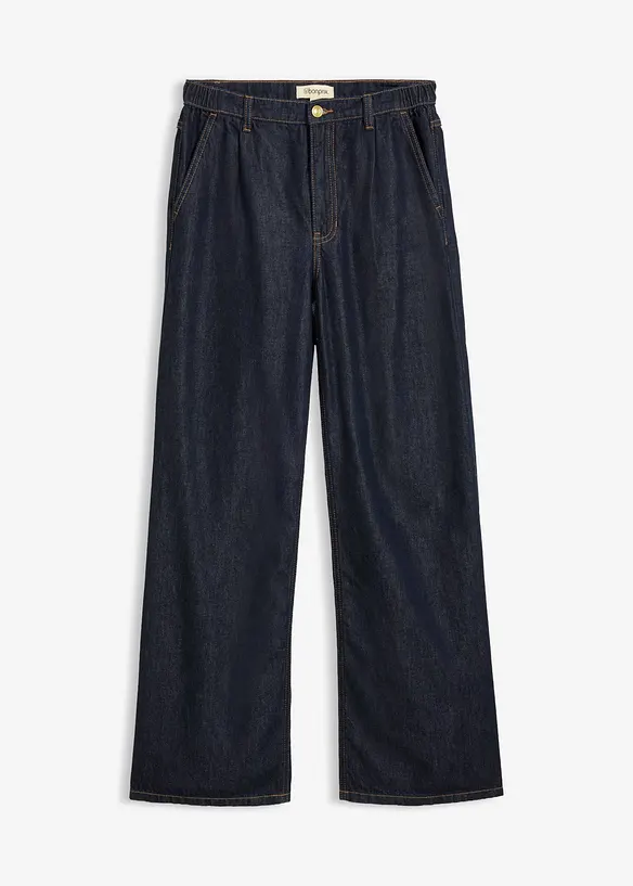 Jeans wide leg, vita alta, bonprix