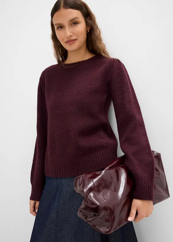 Maglione con maniche a sbuffo, bonprix