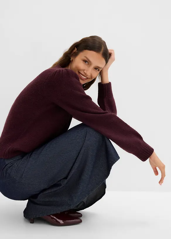 Maglione con maniche a sbuffo, bonprix