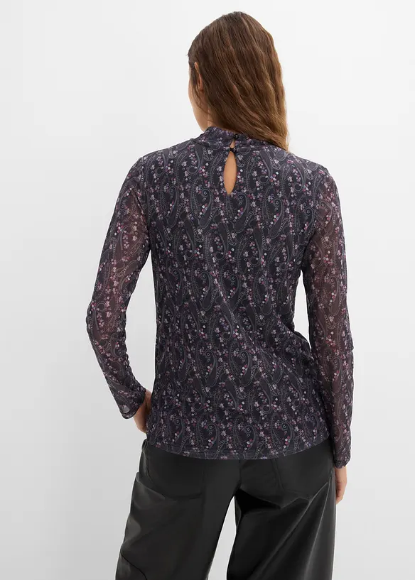 Maglia a maniche lunghe in fine mesh, bonprix