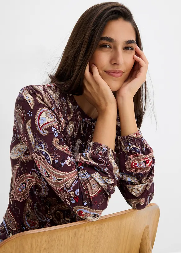 Maglia a maniche lunghe in viscosa morbida, bonprix
