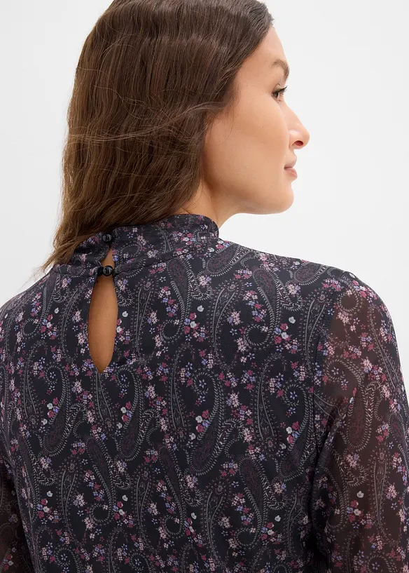 Maglia a maniche lunghe in fine mesh, bonprix