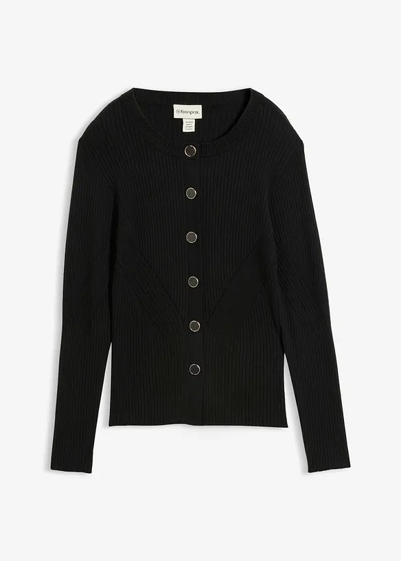 Cardigan in filato fine di misto viscosa, bonprix