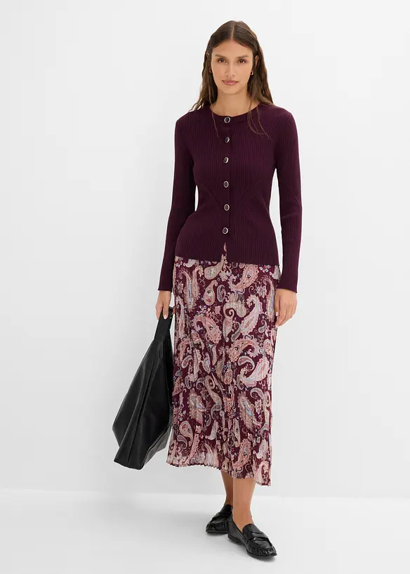 Cardigan in filato fine di misto viscosa, bonprix