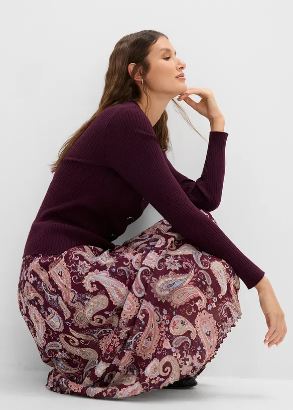 Cardigan in filato fine di misto viscosa, bonprix