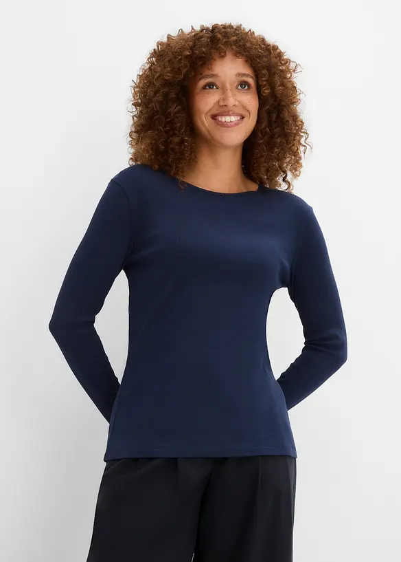 Maglia a costine in puro cotone biologico (pacco da 5), bonprix