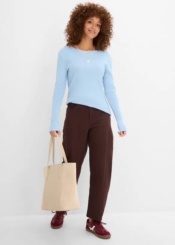 Maglia a costine in puro cotone biologico (pacco da 5), bonprix
