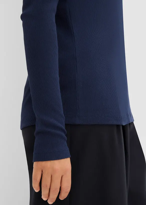 Maglia a costine in puro cotone biologico (pacco da 5), bonprix