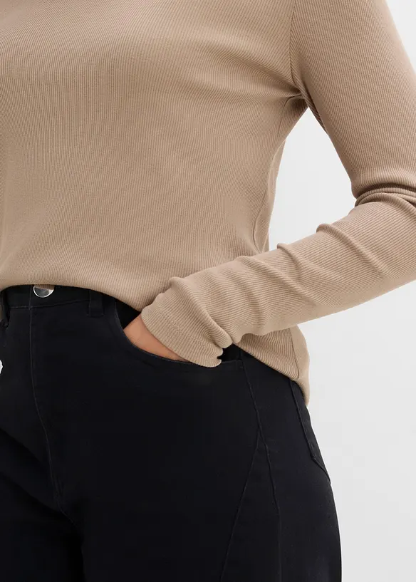 Maglia a costine in puro cotone biologico (pacco da 5), bonprix