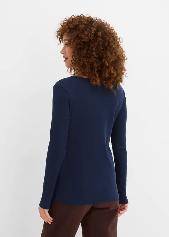 Maglia a costine in puro cotone biologico (pacco da 5), bonprix