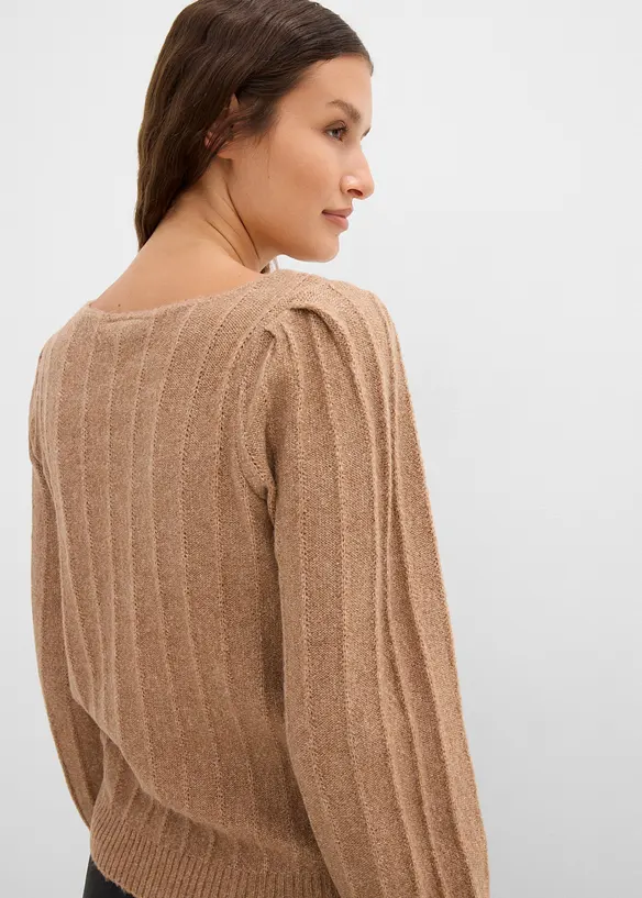 Maglione con maniche a sbuffo, bonprix