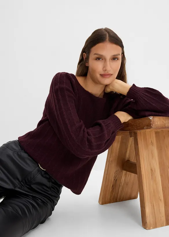 Maglione con maniche a sbuffo, bonprix