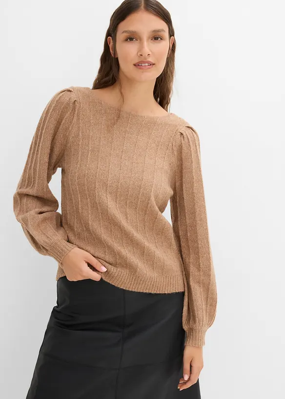 Maglione con maniche a sbuffo, bonprix