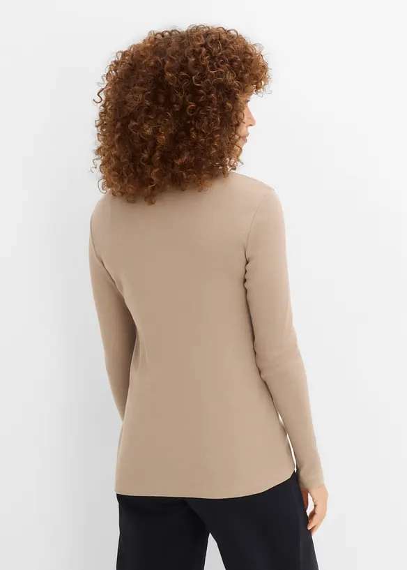 Maglia a costine in puro cotone biologico (pacco da 5), bonprix