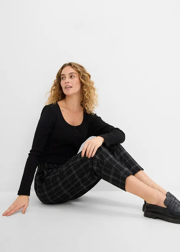 Pantaloni barrel in misto viscosa morbido, bonprix