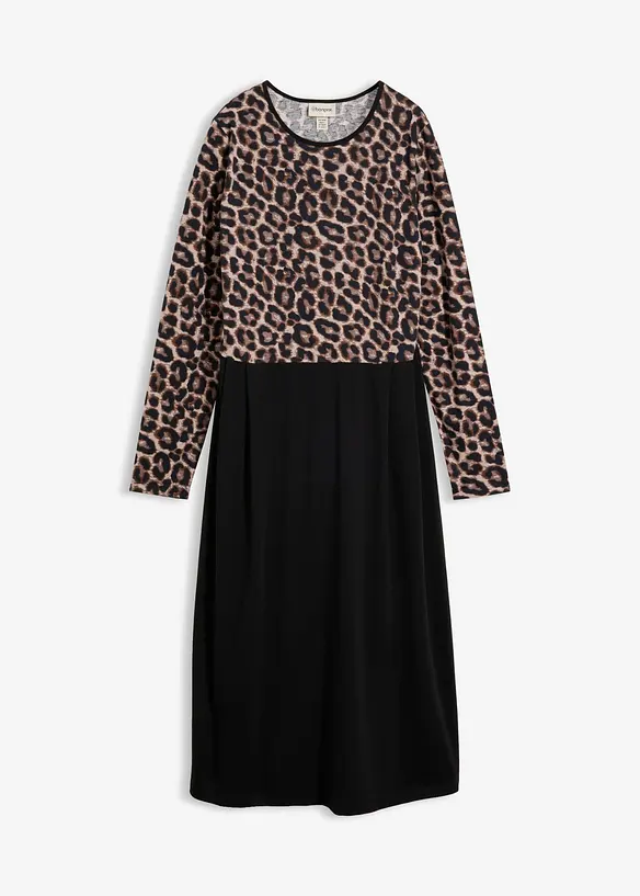 Abito midi in jersey di cotone, bonprix