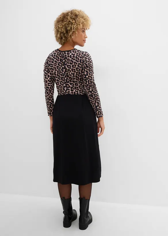Abito midi in jersey di cotone, bonprix