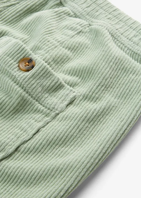 Pantaloni barrel in velluto di misto cotone elasticizzato, bonprix