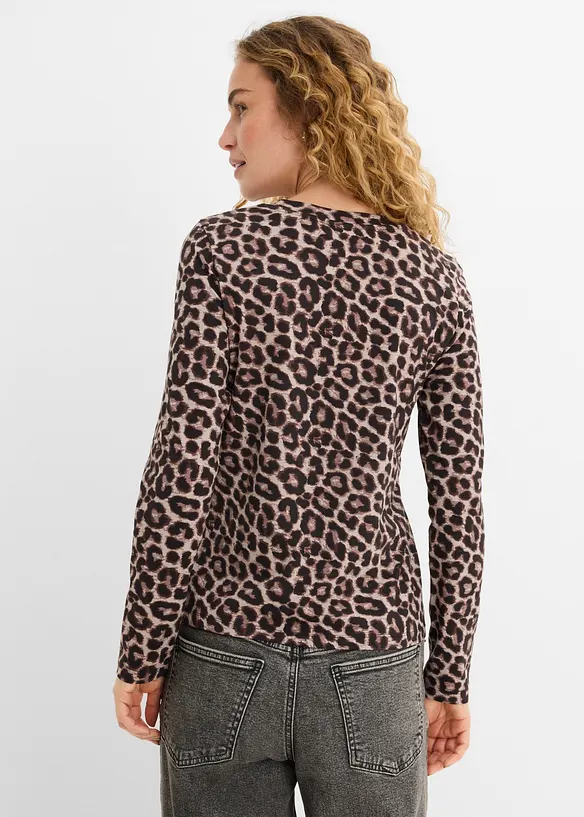Maglia a maniche lunghe in misto cotone biologico elasticizzato (pacco da 3), bonprix