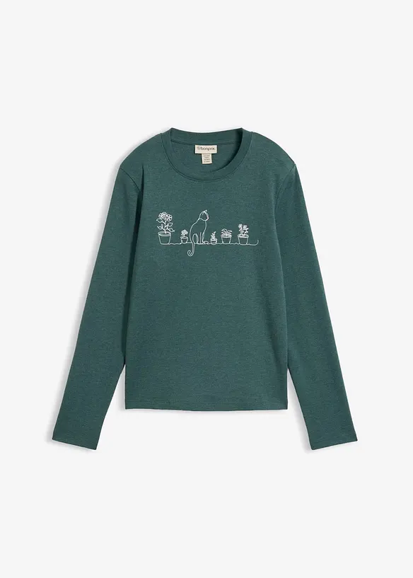 Maglia a maniche lunghe in misto cotone pesante, bonprix