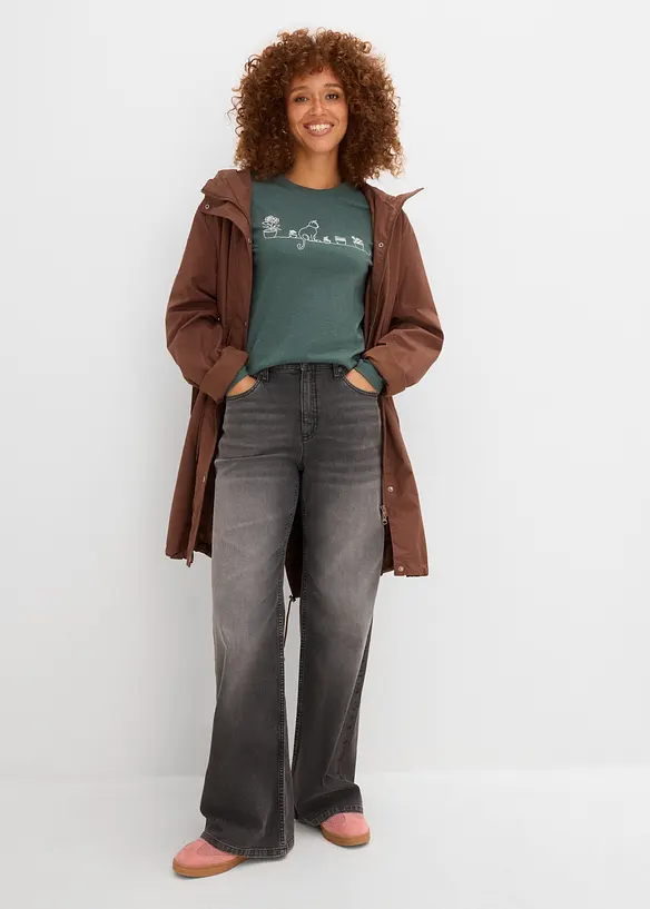 Maglia a maniche lunghe in misto cotone pesante, bonprix