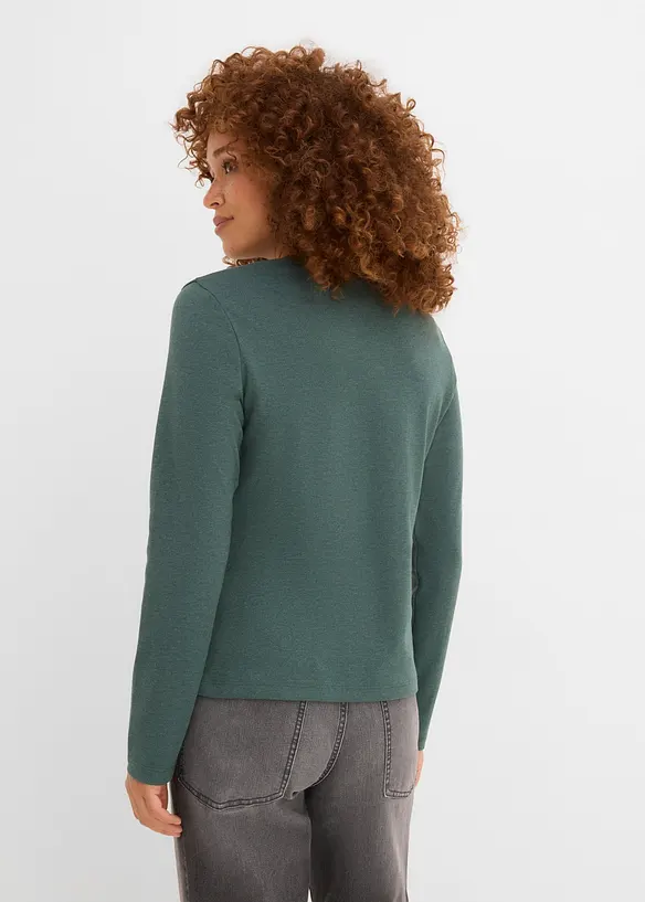 Maglia a maniche lunghe in misto cotone pesante, bonprix