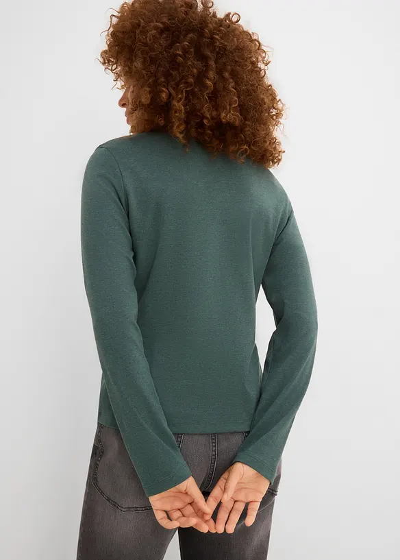 Maglia a maniche lunghe in misto cotone pesante, bonprix