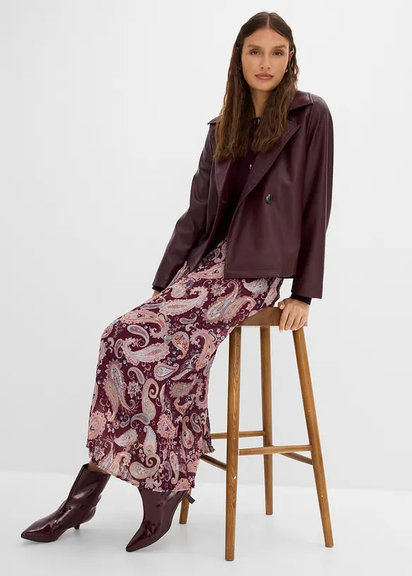 Gonna in chiffon con fantasia paisley, bonprix