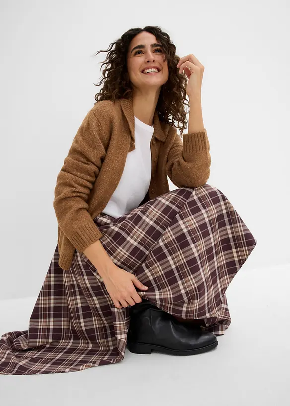Gonna in misto viscosa simil lana, bonprix