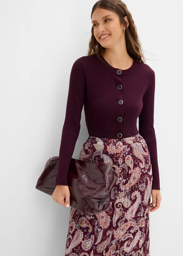 Gonna in chiffon con fantasia paisley, bonprix